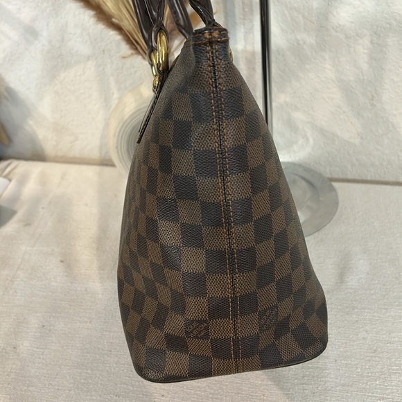 Authentic Louis Vuitton Damier Saleya PM Ebene Tote Bag Brown with COA - Picture 6 of 16